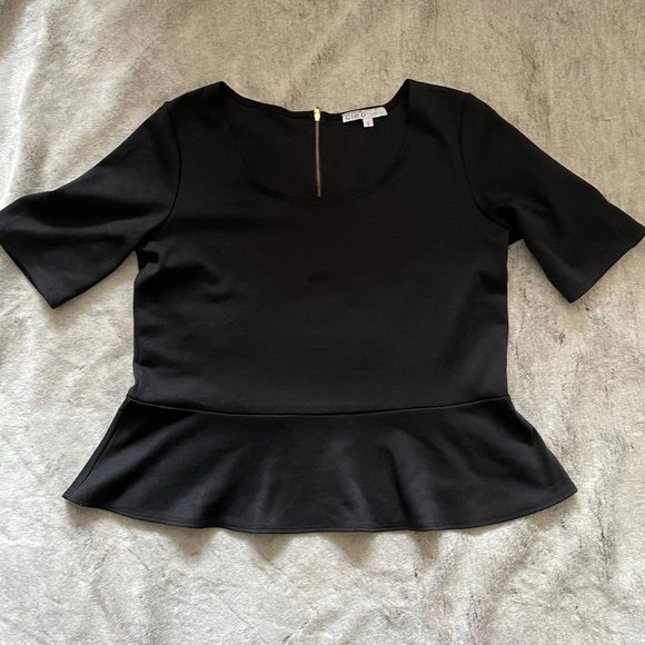 Short Sleeve Peplum Shirt - Picture 6 of 7